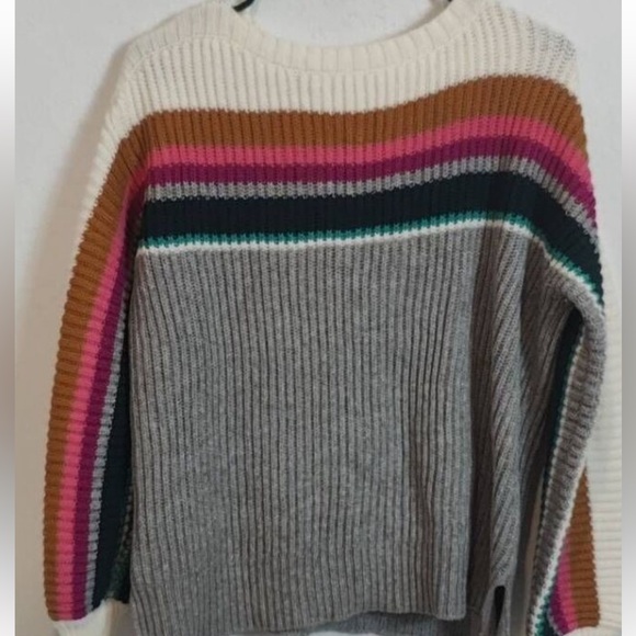 Anthropologie Sophie Ribbed Sweater grey size small retails $130 - Picture 6 of 13